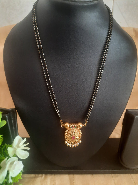 Antique Golden Pendant Mangalsutra