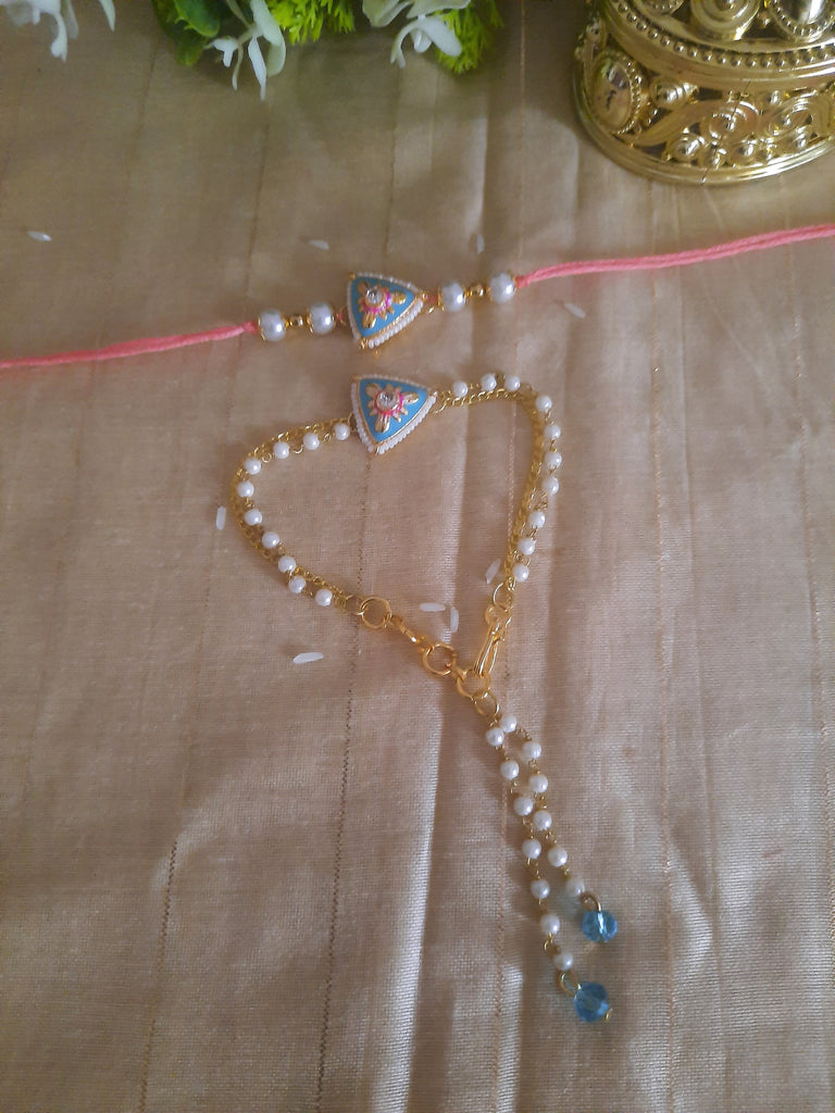 Triangle Pendant Couple Rakhi