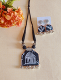 Black colour Fabric Necklace