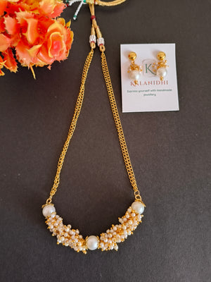 Pearl Gajra Pattern Necklace