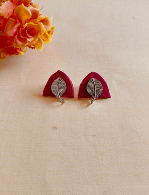 Leaf Fabric Earings