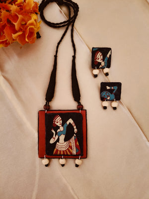 Fabric Patchwork Necklace