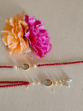 Swastik Kundan Couple Rakhi